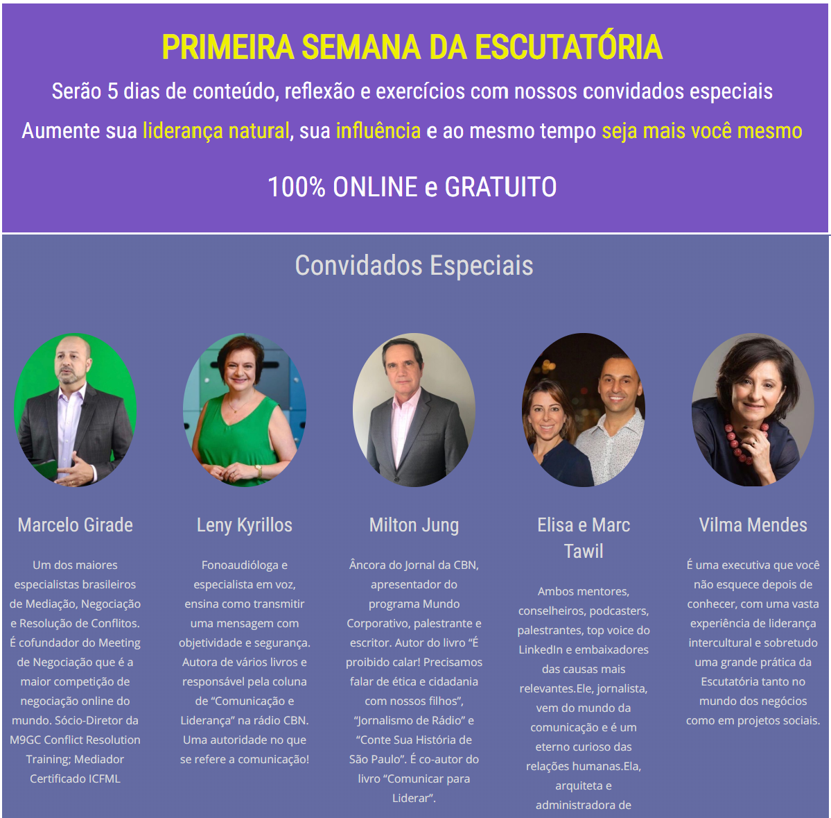 Leia mais sobre o artigo Semana da Escutatória 100% online e gratuito